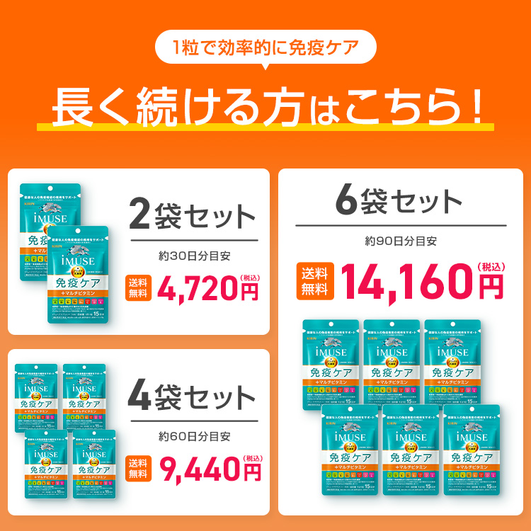 キリン（KIRIN） サプリメント ビタミン イミューズ 免疫ケア マルチ