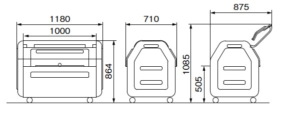 法人様限定　積水テクノ　ダストボックス　『ゴミ袋（45L）集積目安　400　SDB400H　4世帯』　『ゴミ収集庫』　9袋、世帯数目安　ライトグレー