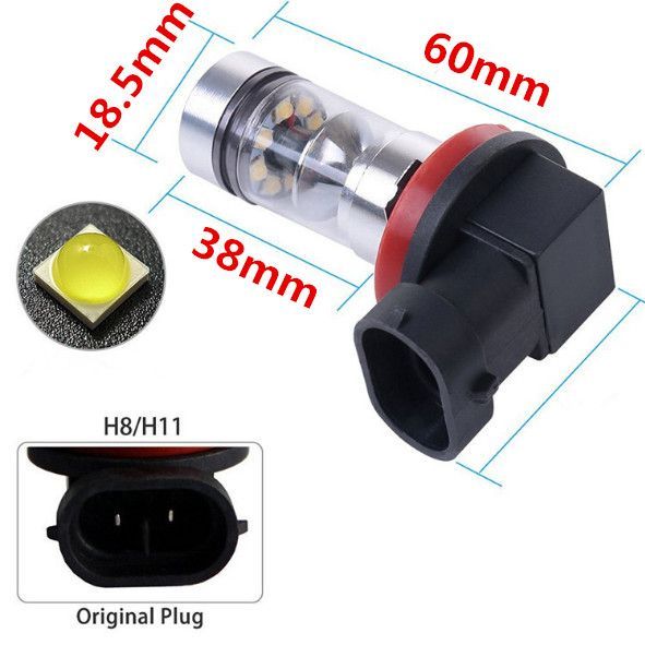 送料無料WD08爆光SHARP製LEDフォグランプ100W2個ホワイトH8/H11