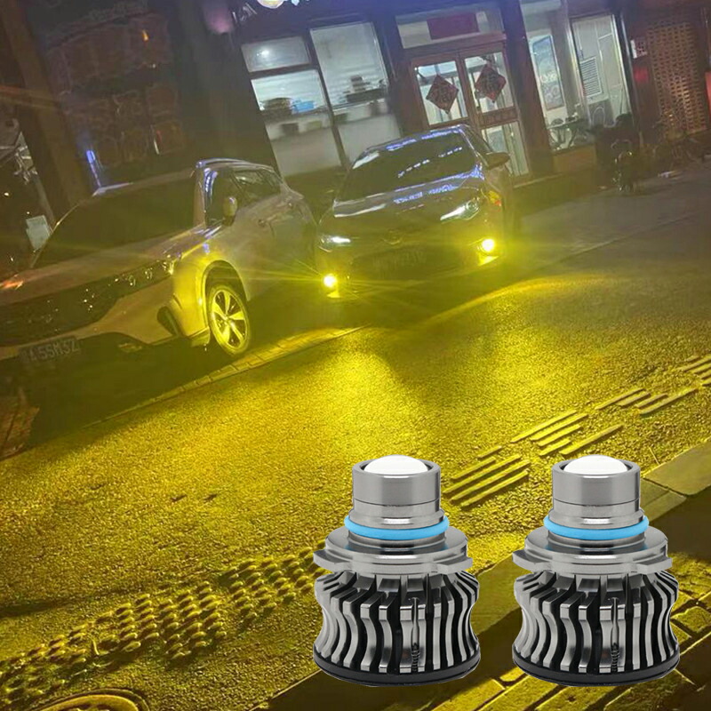 LEDスポットフォグランプ プロジェクターレンズ搭載 8000LM レモン