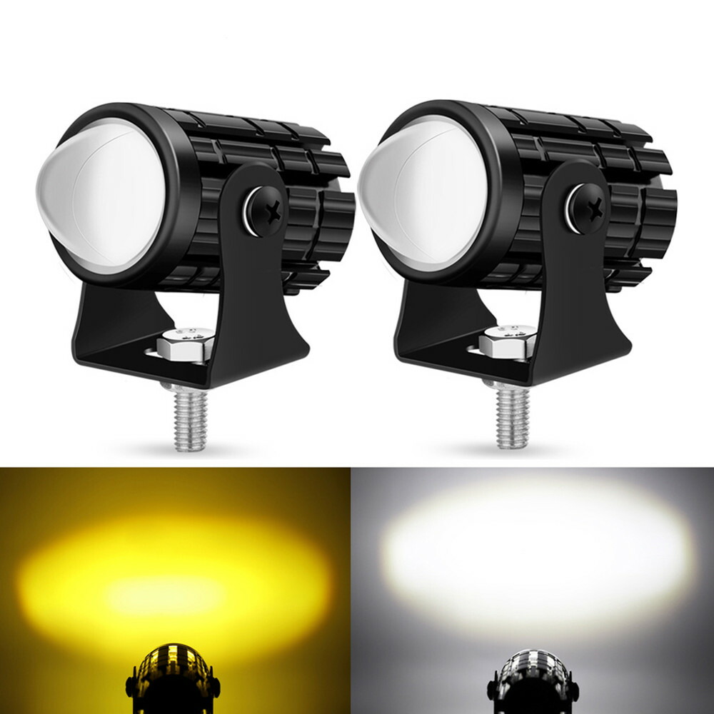 バイク用 ヘッドライト LEDプロジェクター レンズ 2色切替え