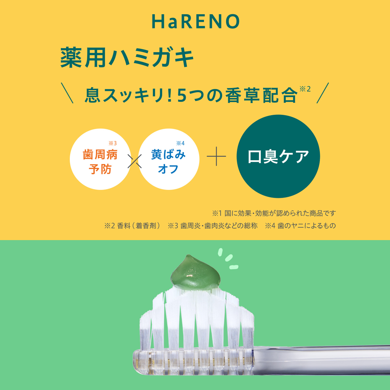 HaRENO 薬用ハミガキ 口臭ケア +PLU...の詳細画像3
