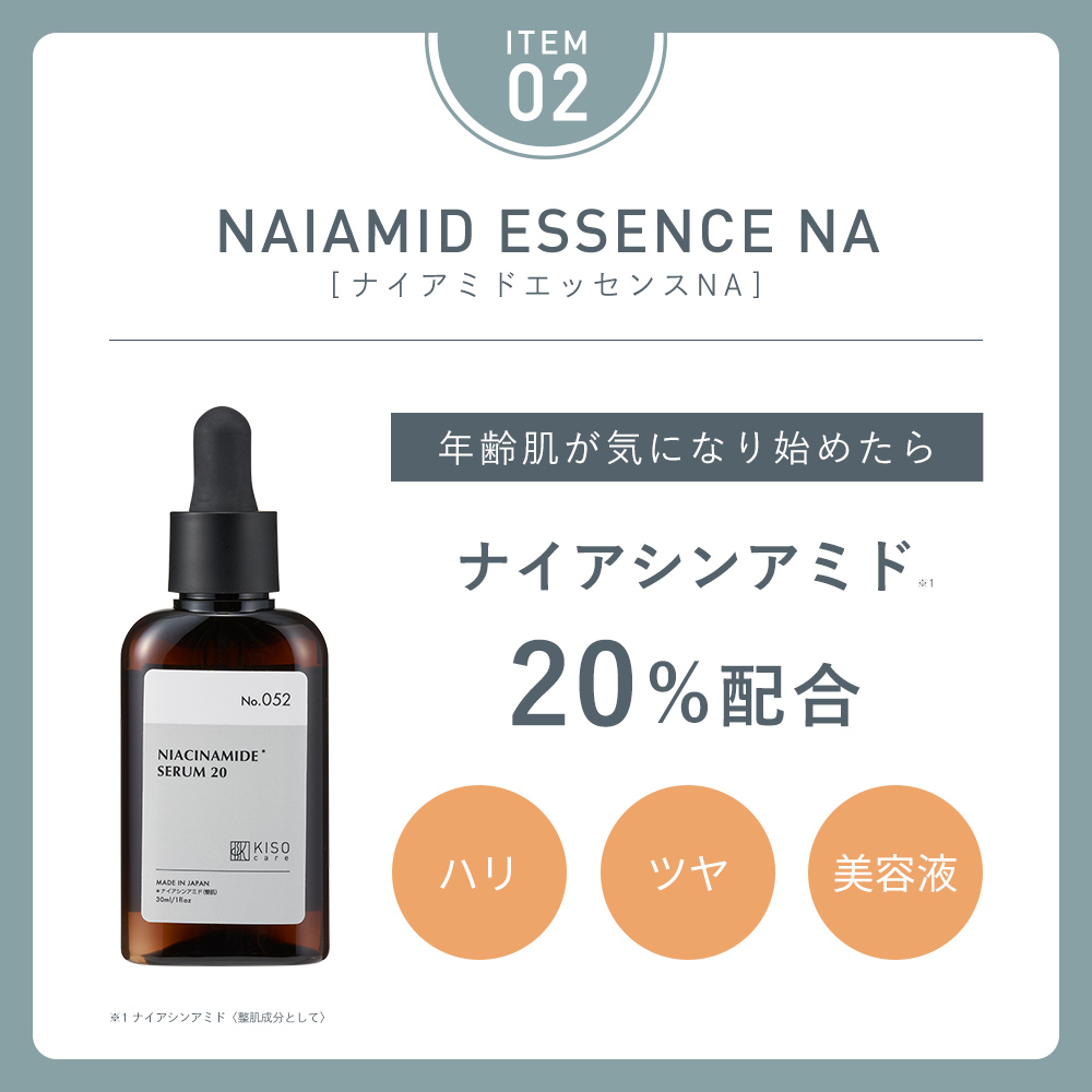 KISO ナイアシンアミド 配合スキンケア4点セット キソ 化粧水 美容液