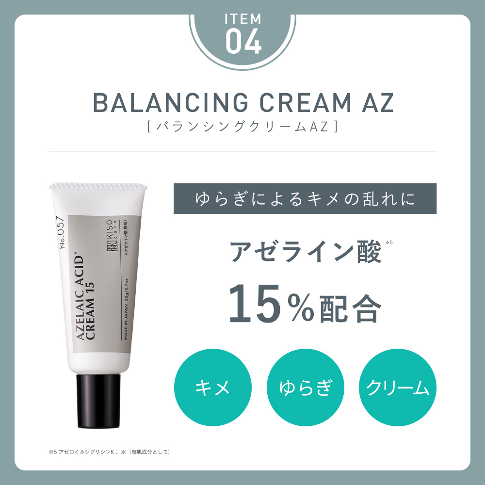 KISO アゼライン酸 スキンケア5点セット キソ ドクダミ アゼライン酸