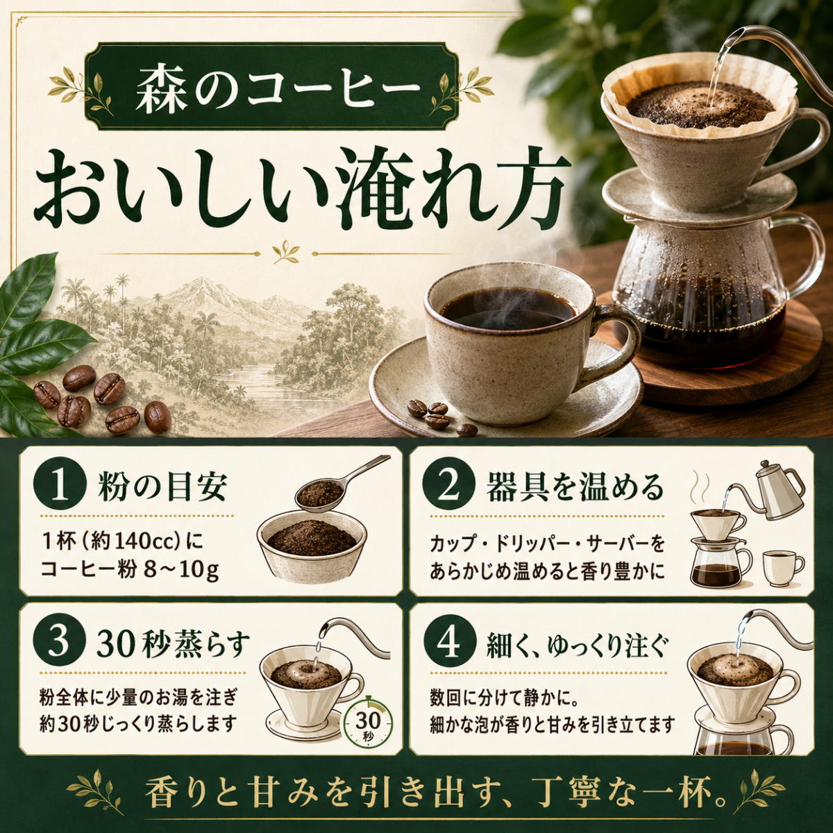 カフェーパウリスタ 森のコーヒー 豆 200g×6個 ブラジル産 日東珈琲