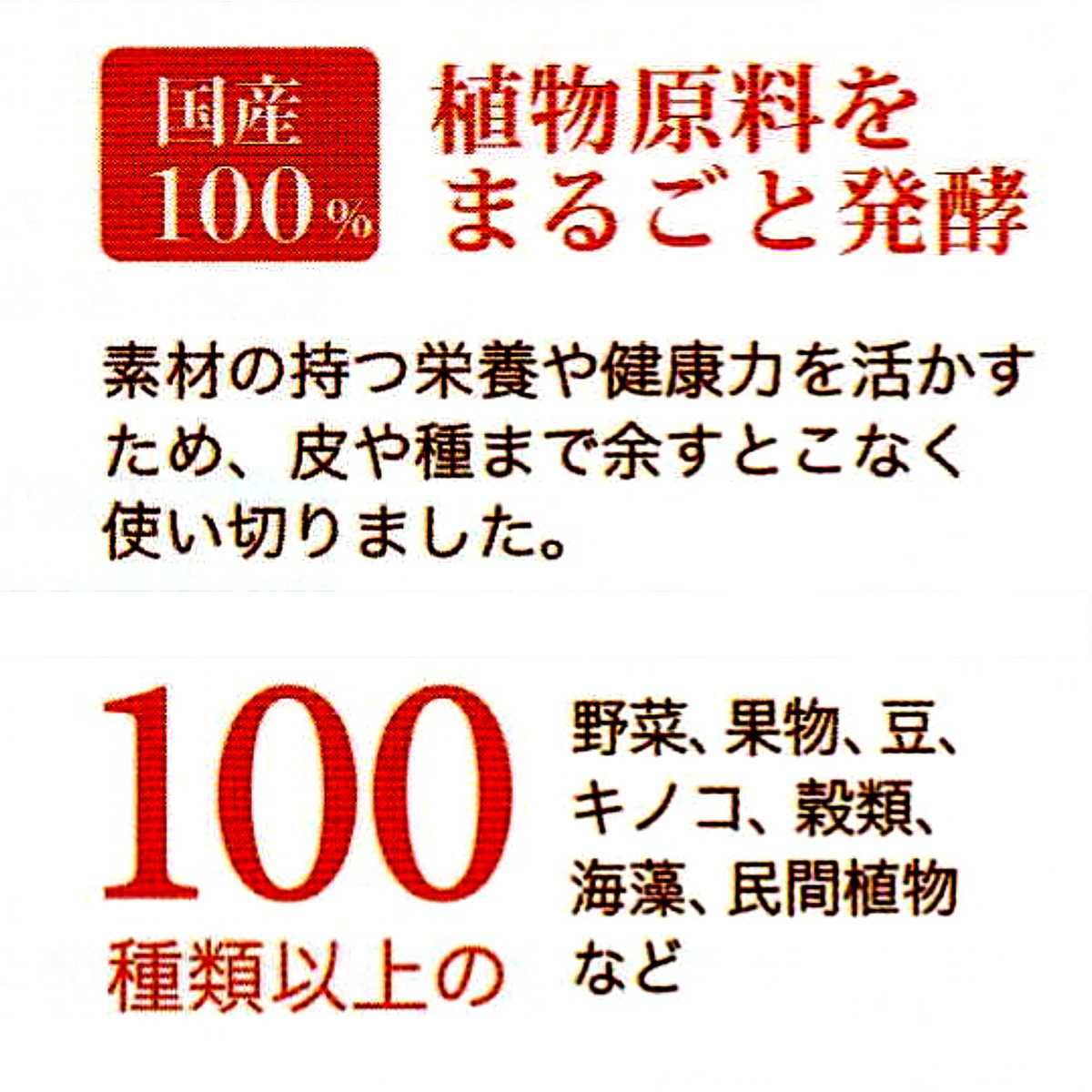 100種類の植物発酵エキス