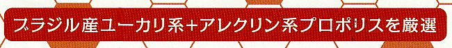 ブラジル産ユーカリ系+アレクリン系プロポリスを厳選