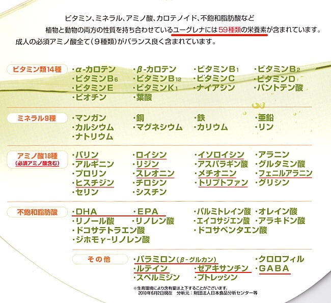 アミノ酸不飽和脂肪酸パラミロンルテイン