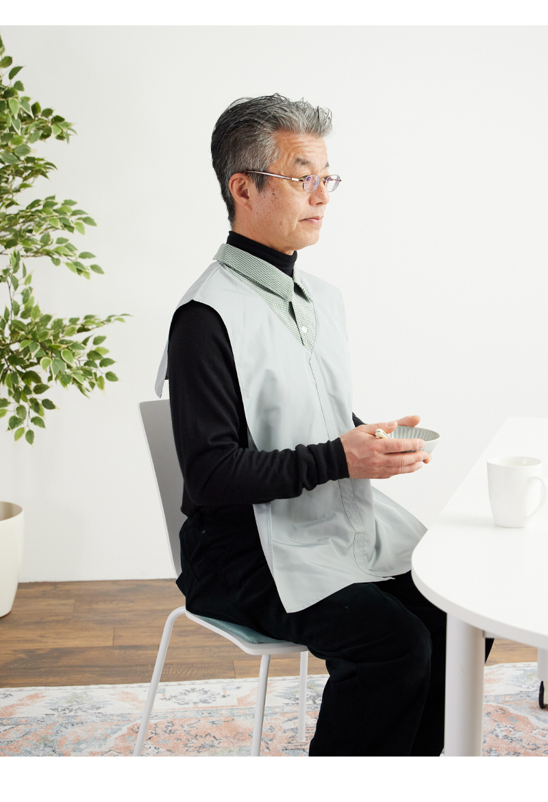 お食事エプロン（男性用）メンズ モンタブリエ お食事用 介護