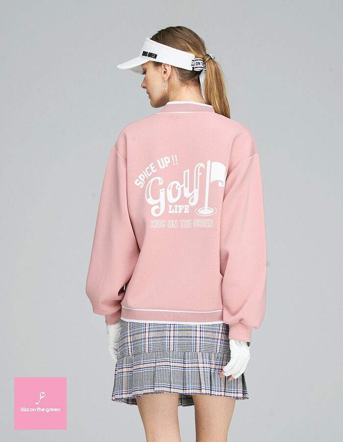 ゴルフウェア レディース ゴルフ バックプリント入りダンボールニット