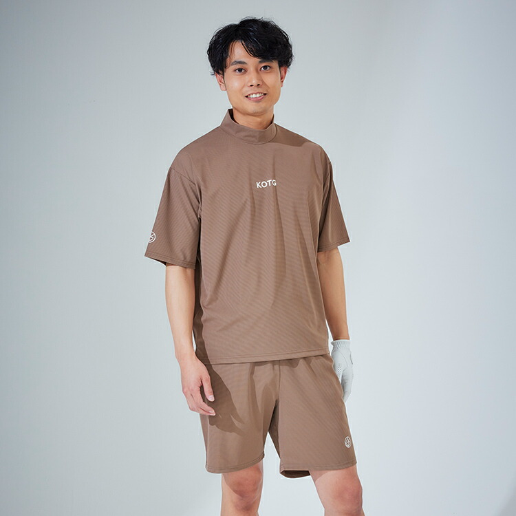 川崎志穂プロ コラボ【新作・送料無料】ゴルフウェア メンズ レディース ユニセックス ハーフパンツ トレーニング ストレッチ 伸縮性 ゴルフ ウェア M L LL チャコール スモーキーグリーン モカ ネイビー キスオンザグリーン