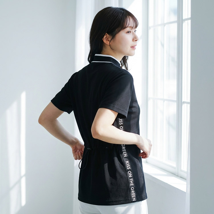 今季新作セール40％OFF】ゴルフウェア レディース ワッフル素材 モック