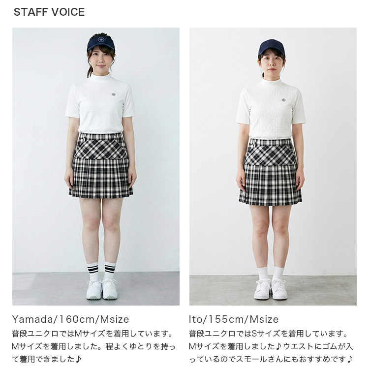 ゴルフウェア レディース スカート チェック柄 プリーツスカート