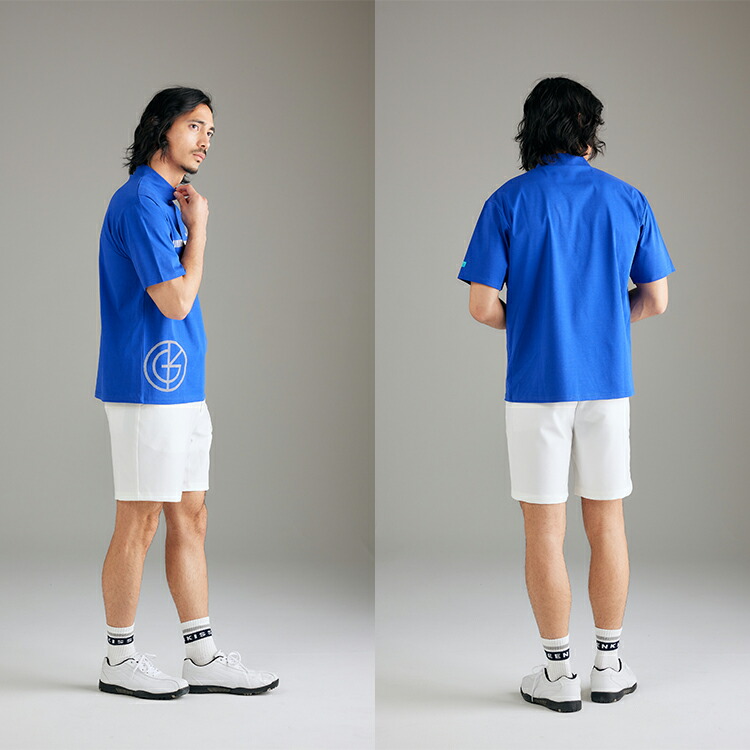 今季新作セール20％OFF】ゴルフウェア メンズ ロゴプリントモック
