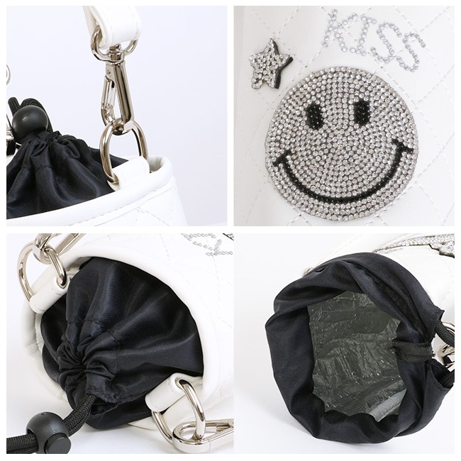 KISS ON THE GREEN キルティングレザー風キラキラニコちゃん