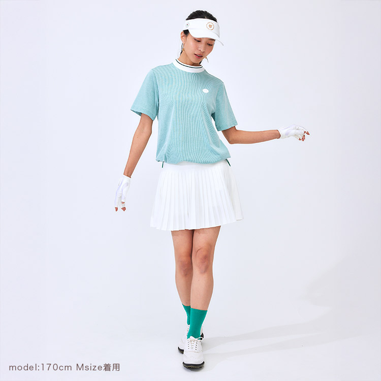 今季新作セール40％OFF】ゴルフウェア レディース モックネック T