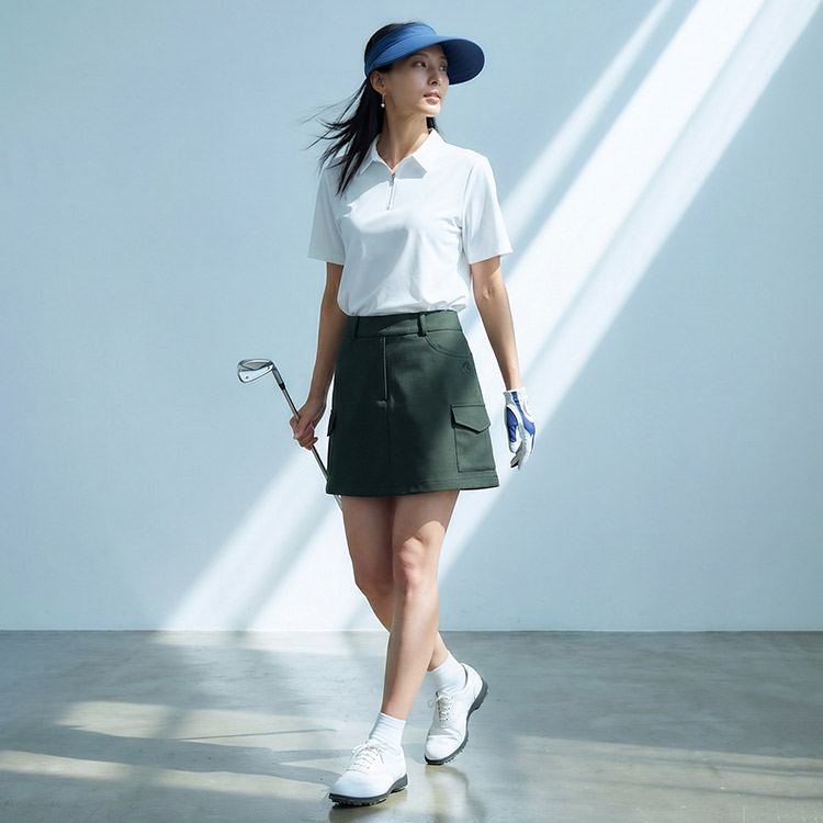 今季新作セール20％OFF】ゴルフウェア レディース 千鳥格子 サイド