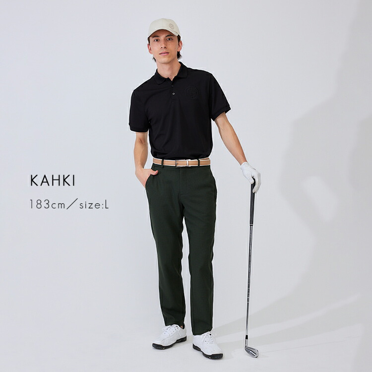 今季新作セール30％OFF】ゴルフウェア メンズ 千鳥格子柄ストレッチ