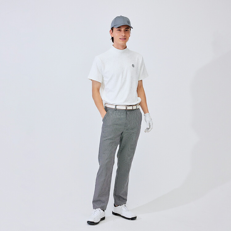 今季新作セール30％OFF】ゴルフウェア メンズ 千鳥格子柄ストレッチ