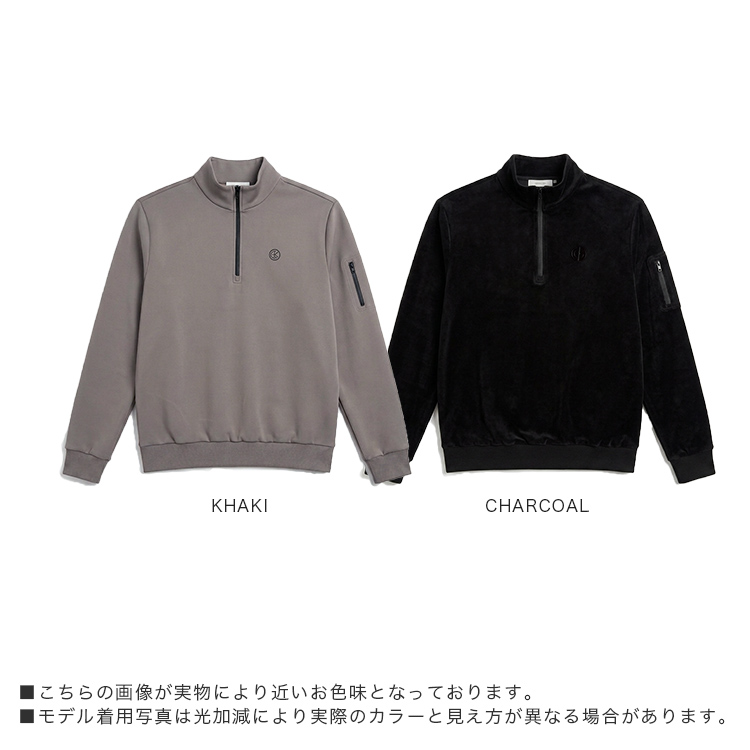 新作】セットアップ対応 ハーフジップポケットブルゾン メンズゴルフ