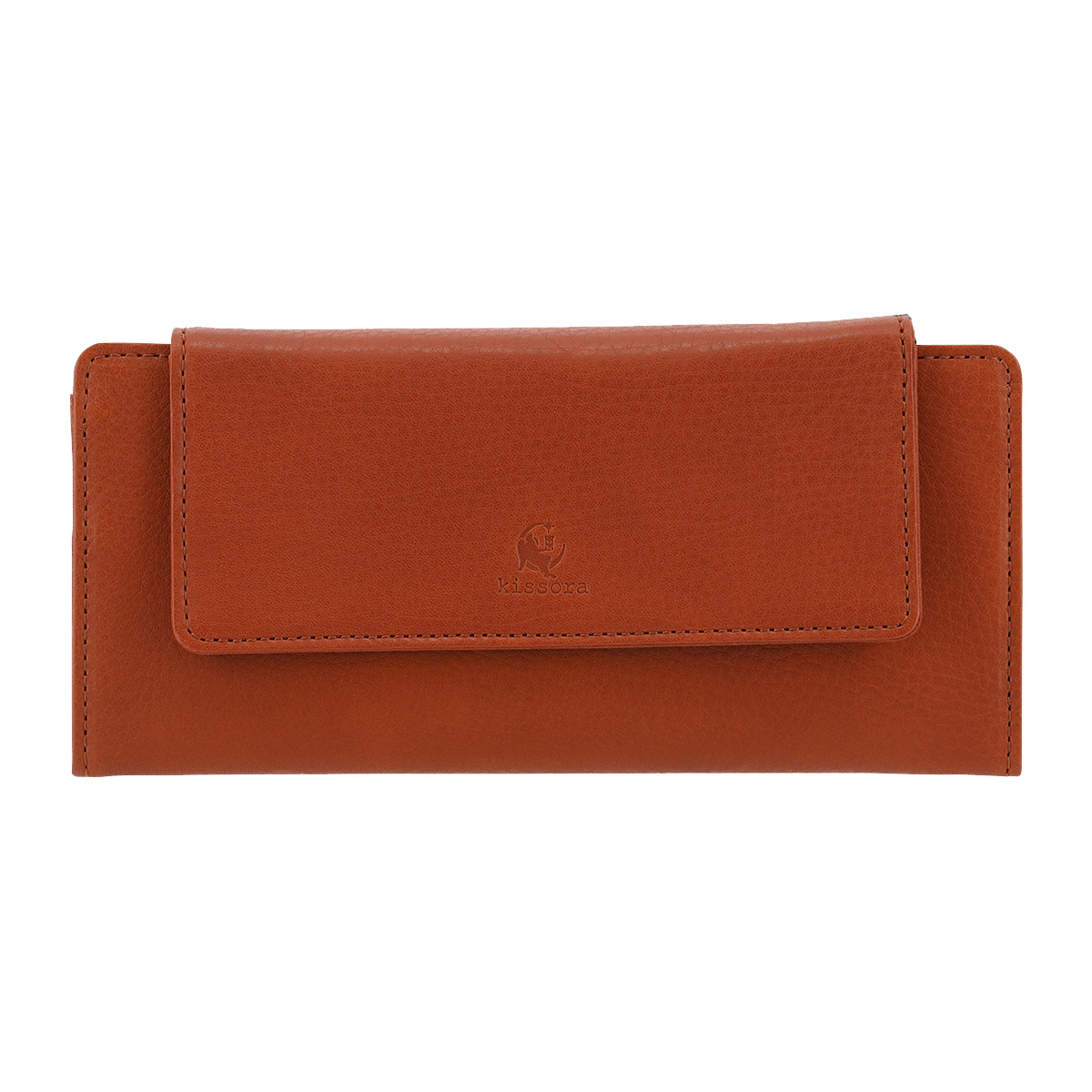 kissora（キソラ） 長財布 かぶせ 本革 オリーブヌメ レディース