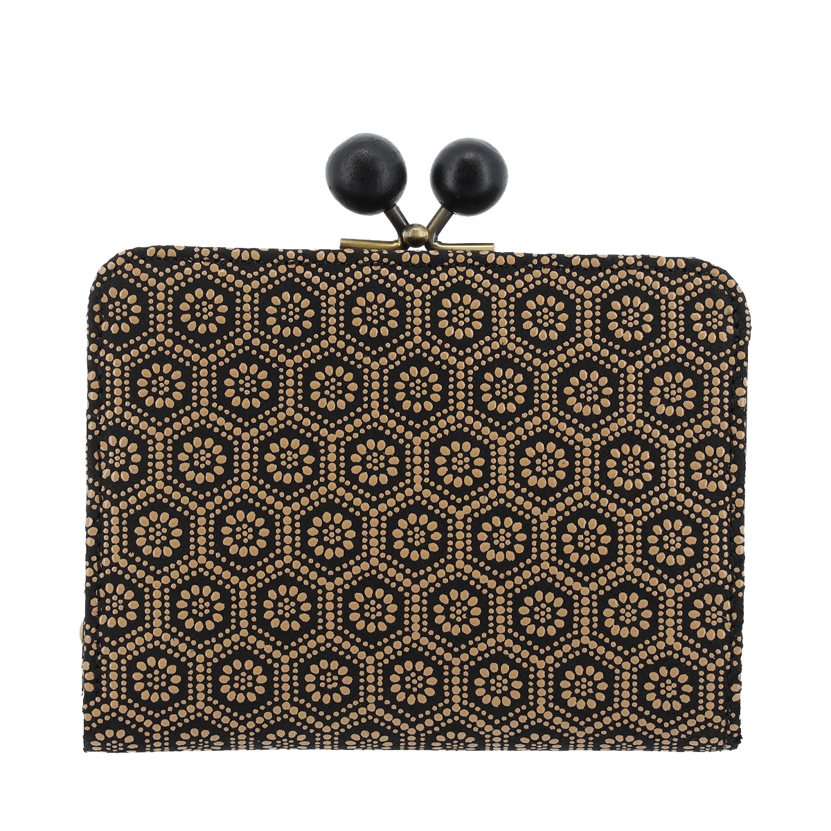 kissora（キソラ） 二つ折り財布 がま口 本革 古都印伝 レディースKIPM