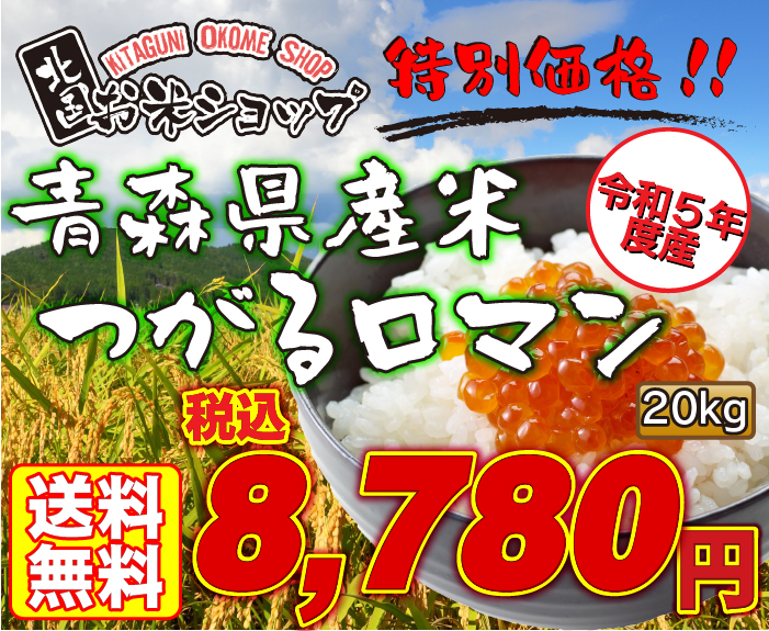 つがるロマン 令和6年産 20kg お米 白米 精米 青森県産 10kgx2