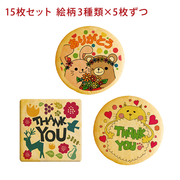 スイーツ ありがとうが伝わるお菓子 メッセージクッキーお得な15枚セット お礼 プチギフト 個包装｜kitahama-sweets｜02