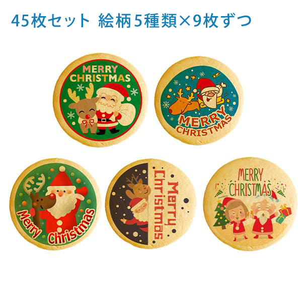パーティ Xmas！ メッセージ クッキー 45枚 セット (箱入り