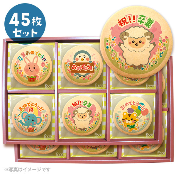 卒業 お礼 動物 卒業おめでとう 配りやすい個包装 45枚セット ギフトボックス入り 卒業 お礼 動物 卒業おめでとう 配りやすい個包装 45枚セット ギフト