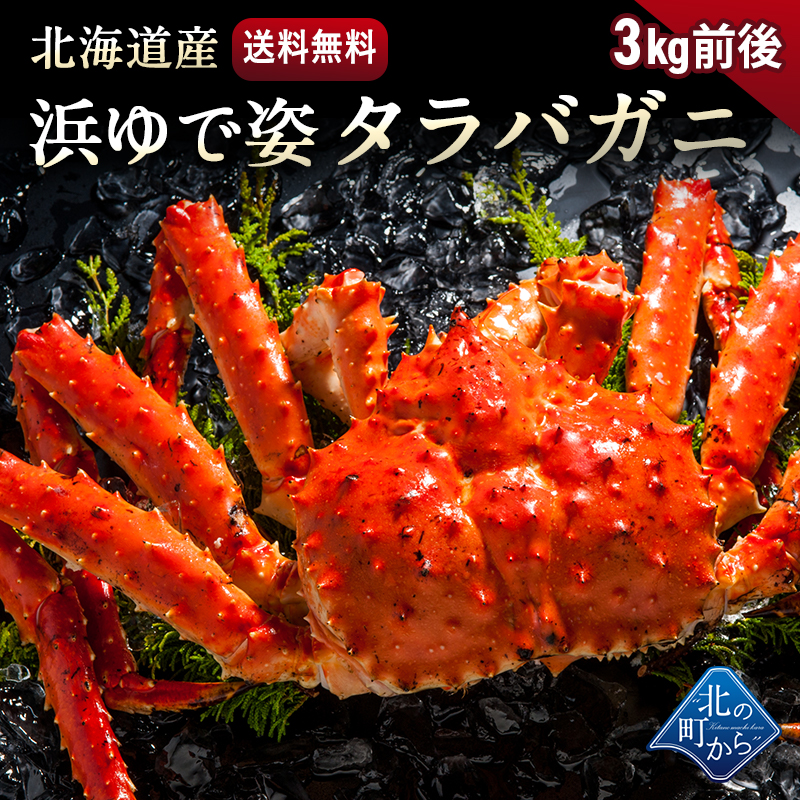 Yahoo! Yahoo!ショッピング(ヤフー ショッピング)タラバガニ 北海道・オホーツク海産 【浜茹で急速冷凍 姿】 3kg前後 栄養価の高い身の引き締まったタラバガニ たらばがに 蟹 カニ かに
