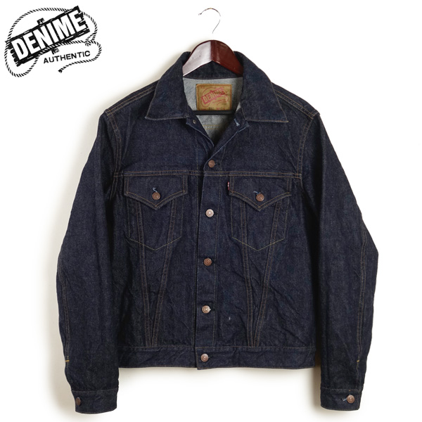 DENIME ブラック デニムジャケット サイズ40 L相当 Denime ドゥニーム 3rdタイプジージャン 後染めブラック デニム
