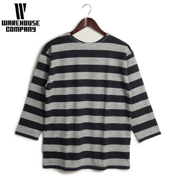 WAREHOUSE ウエアハウス 7分袖 2インチ ボーダー Tシャツ Lot