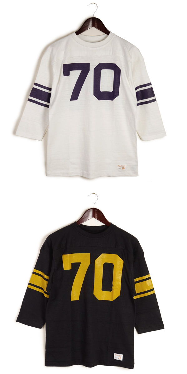 WAREHOUSE（ウエアハウス） 7分袖 フットボール Tシャツ “NO.70” Lot