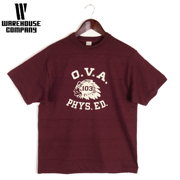 WAREHOUSE ウエアハウス クルーネック 半袖 プリント Tシャツ