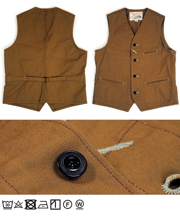 SC19795 シュガーケーン ベスト Amazon | SUGAR CANE シュガーケーン ベスト 9oz. BLACK COVERT