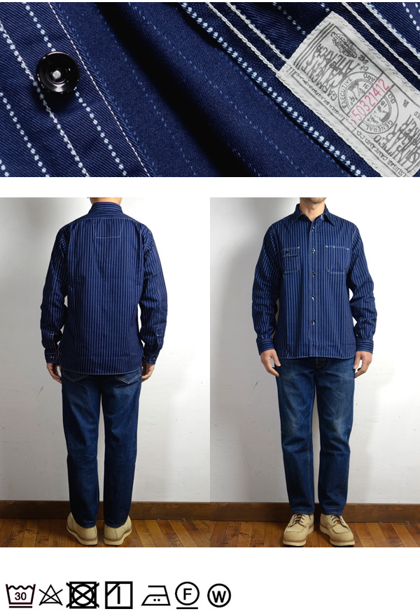 【美品】 SUGAR CANE/SC25551/ウォバッシュストライプ/サイズM Lot No. SC15658 / 9oz. WABASH STRIPE WORK COAT - SUGAR CANE