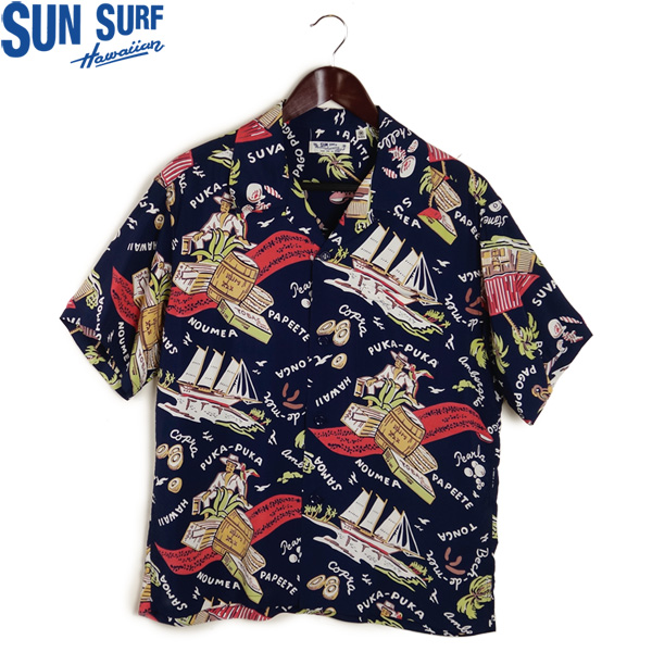 SUN SURF アロハシャツ サーファー柄 東洋エンタープライズ製 Sサイズ 東洋エンタープライズ SUNSURF サンサーフ アロハシャツ “SOUTH