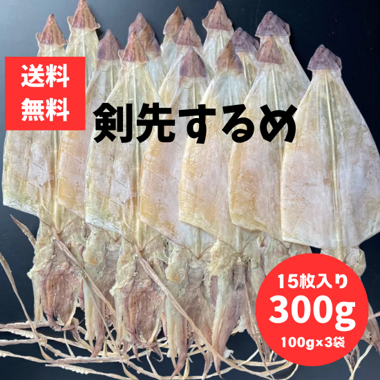 剣先するめ 300g 100g3袋 スルメ けんさき いか イカ ポスト投函
