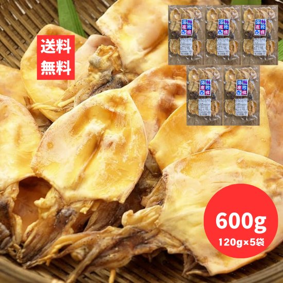 やき剣先するめ 600g 120g5袋 1枚当り約7g スルメ 焼き剣先 いか イカ レターパック配送