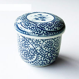 染付 茶碗蒸し碗 楽天市場】おしゃれ 染付蒸し碗 蒸し蓋 焼板付 茶碗蒸し