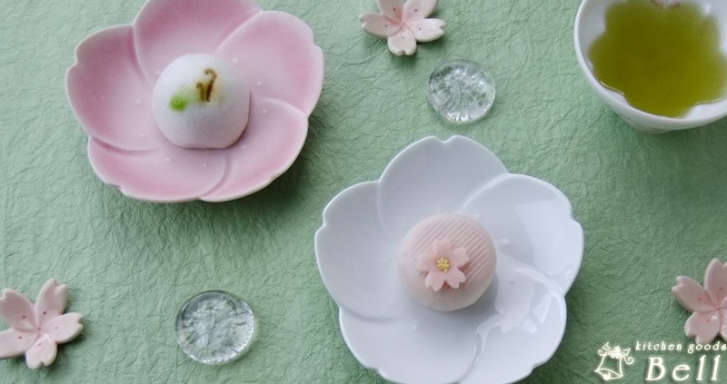 白桜小皿 デザート皿 取り皿 銘々皿 トレー 花形 日本製 : みの