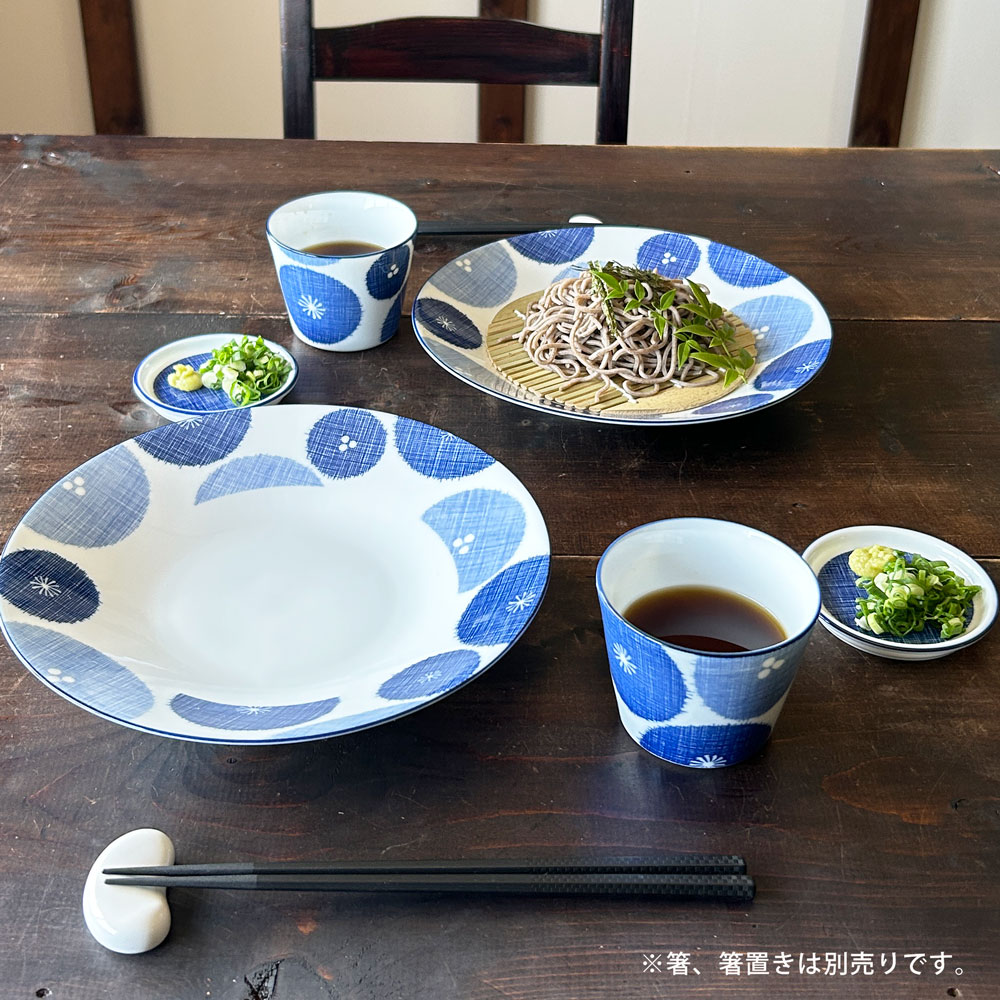 藍花 そば食器 古青藍 二人前 そば食器セット 2人前 ざるそばセット