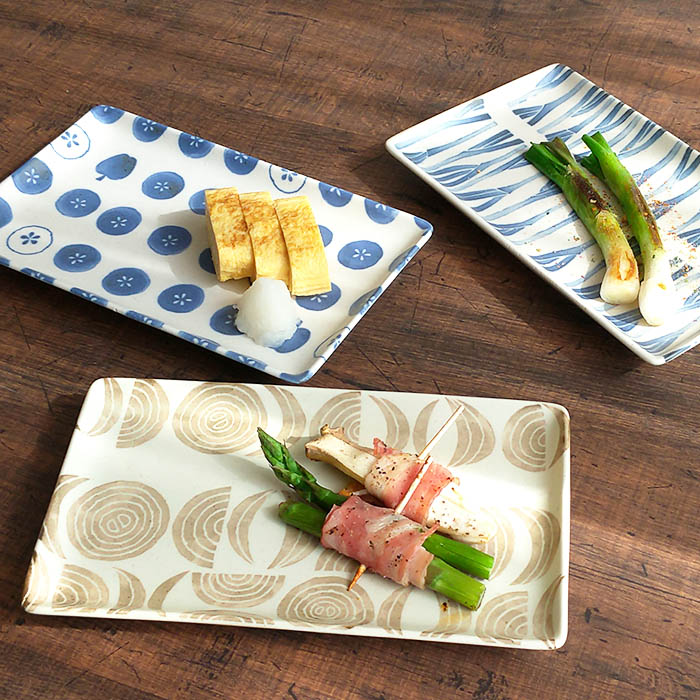 角皿 和食器 長角皿 おしゃれ 恵の器 21cm 焼き物皿 食器 魚皿 美濃焼 日本製｜kitchengoods-bell