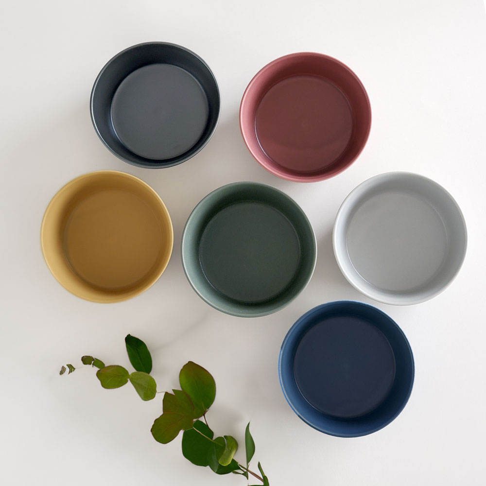 レンジパック ノンラップ くすみカラー 印花 中 13cm 蓋つき 陶器 小鉢