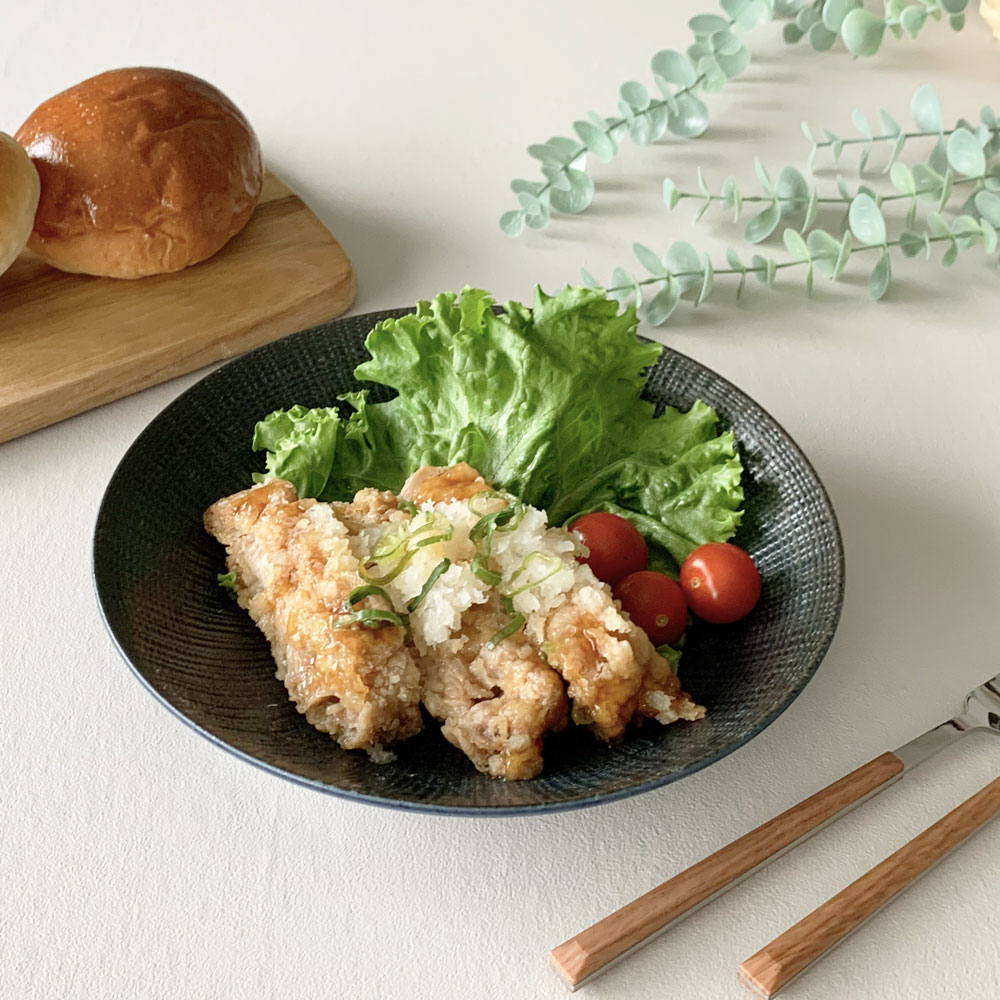 深皿 パスタ皿 おしゃれ 宙 22.0cm 7.0深皿 麺皿 カレー皿 和食器 美濃焼 日本製 |  | 05