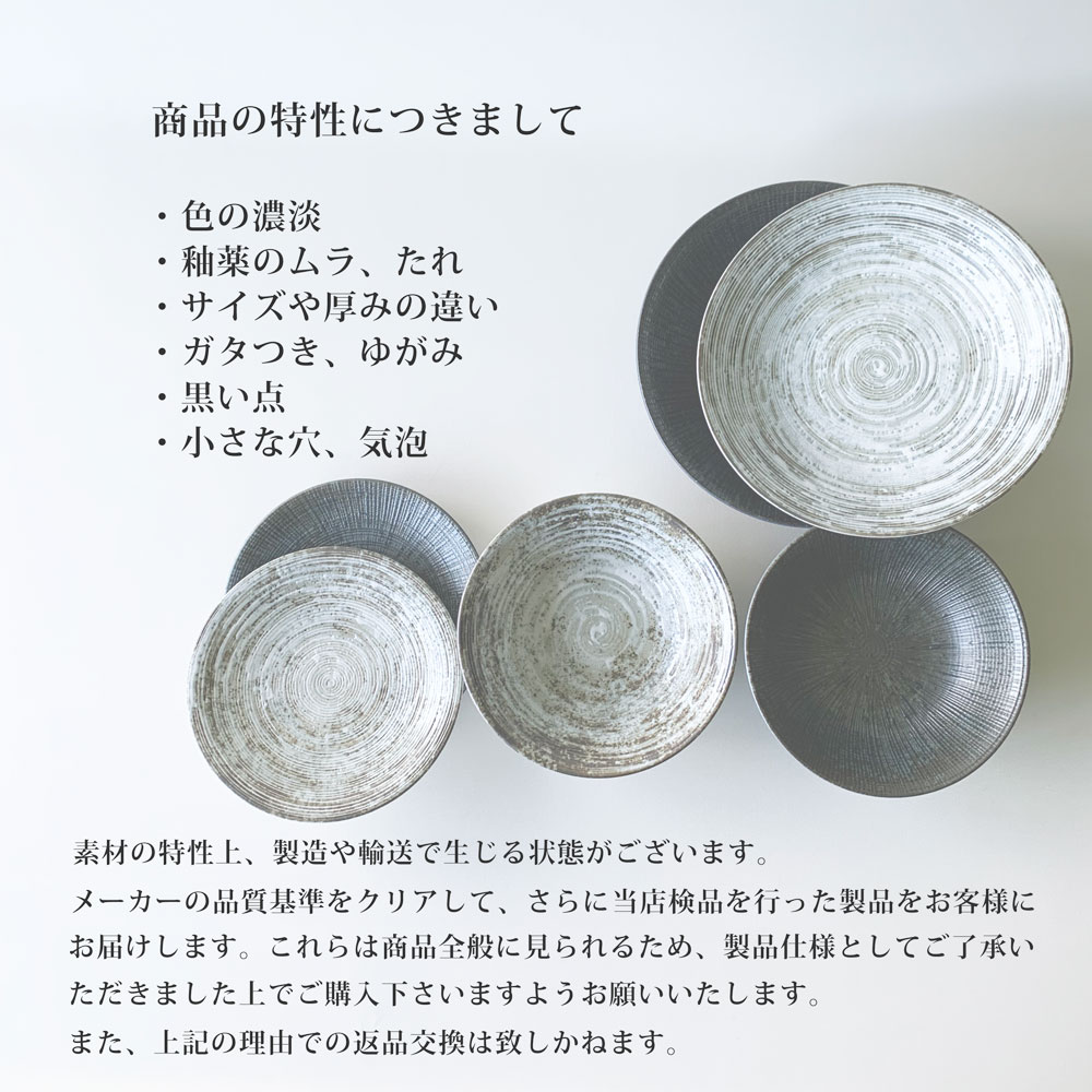 深皿 パスタ皿 おしゃれ 宙 22.0cm 7.0深皿 麺皿 カレー皿 和食器 美濃焼 日本製 |  | 10