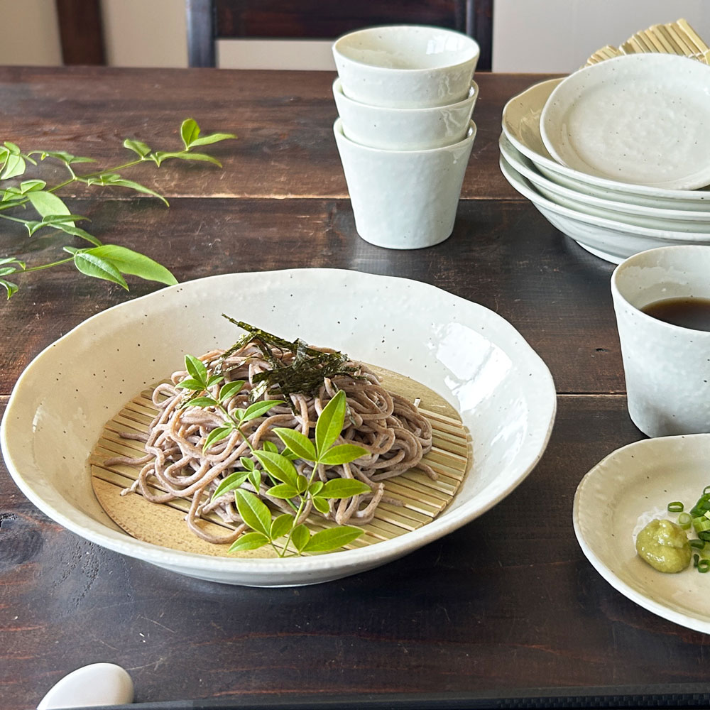 そば食器 粉引 4人前 そば食器セット ざるそばセット ざるそば 器