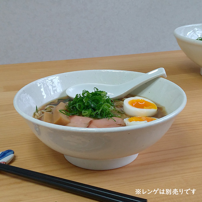 ラーメン どんぶり 食器 粉引 21cm 丼 反高台 ラーメン丼 ラーメン鉢 中華食器 うどん丼 麺鉢 鉢 器 丼鉢 うどん鉢 おしゃれ 美濃焼 日本製｜kitchengoods-bell