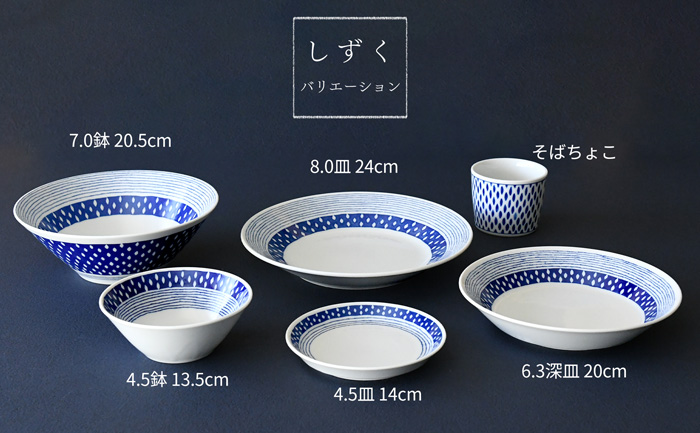 碧 あおいうつわ しずく 6.3深皿 20cm カレー皿 パスタ皿 日本製 美濃